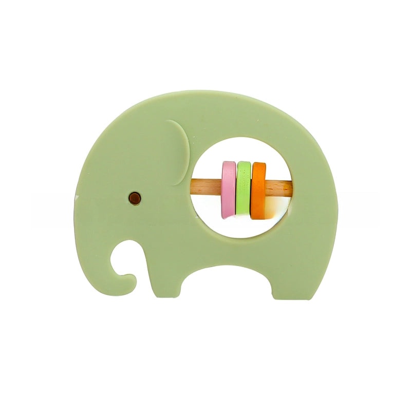 Silicone Koala & Elephant Baby Hand Rattle Teether Soothing Puzzle Bell Gnaw Gum Toy|Baby Toys & Teethers
