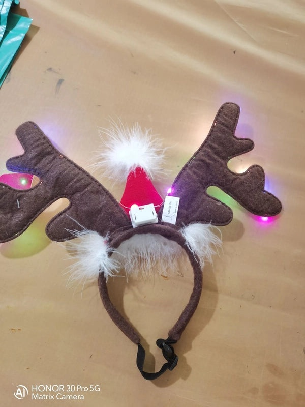 Ji Zizi Luminous Pet Hair Hoop Christmas Dog Cat Accessories Holiday Jewelry|Pet Accessories