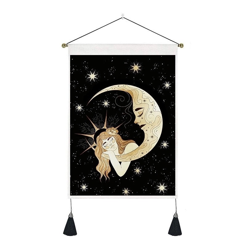 Vintage Starry Sky and Moon Wall Tapestry|Home Decor