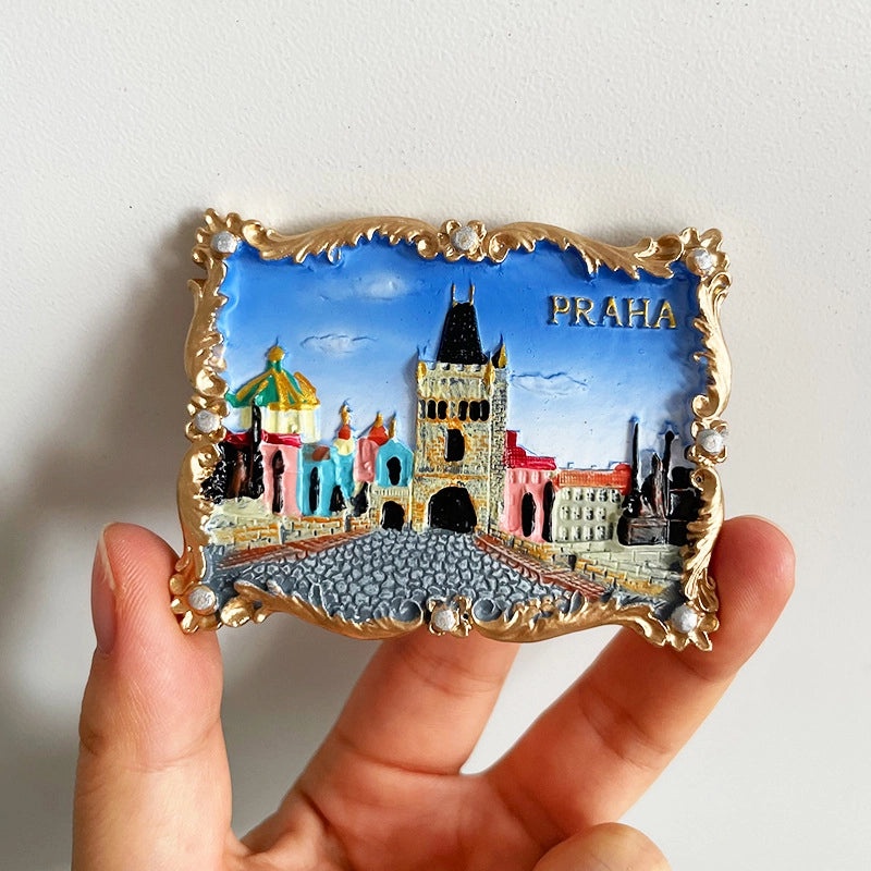 3D Travel Refrigerator Magnet Stickers Europe Cities Souvenirs Creative Tourist Gifts|Home Decor & Magnets