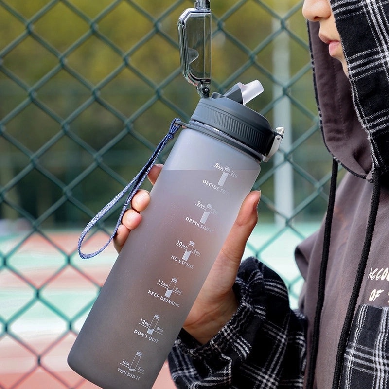 Gradient Color Silicone Water Bottle Casual Design | Drinkware & Bottles