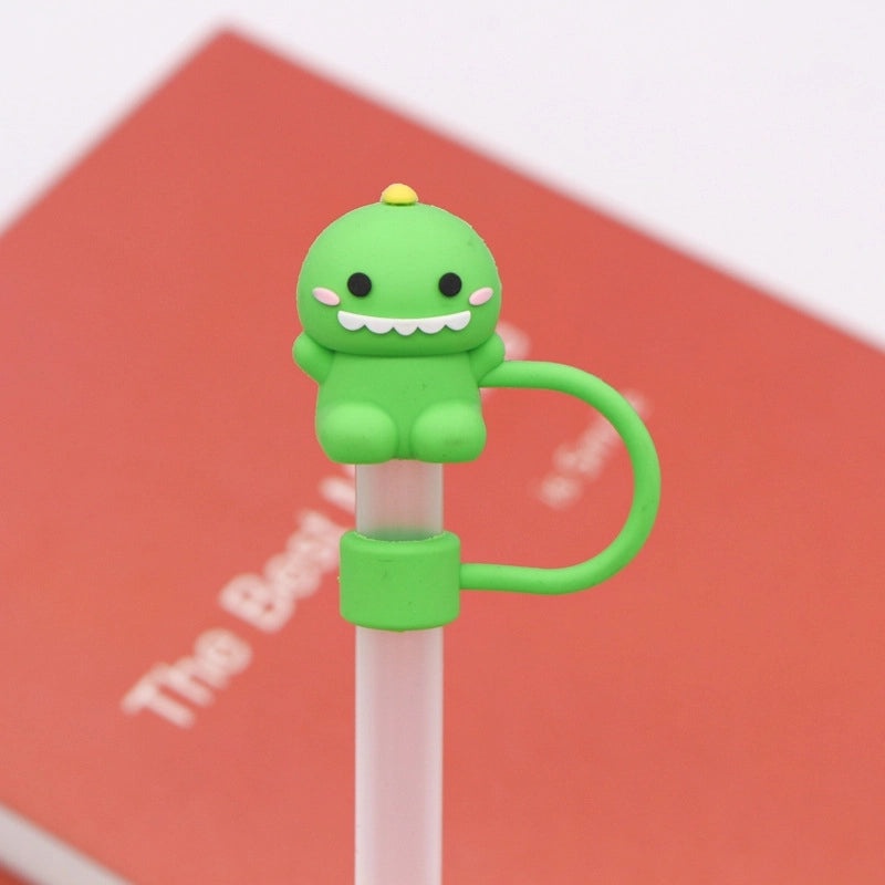 Silicone Animal Straw Cap Cover - Cute Casual Decorative Drink Accessory | Drinkware Accessories