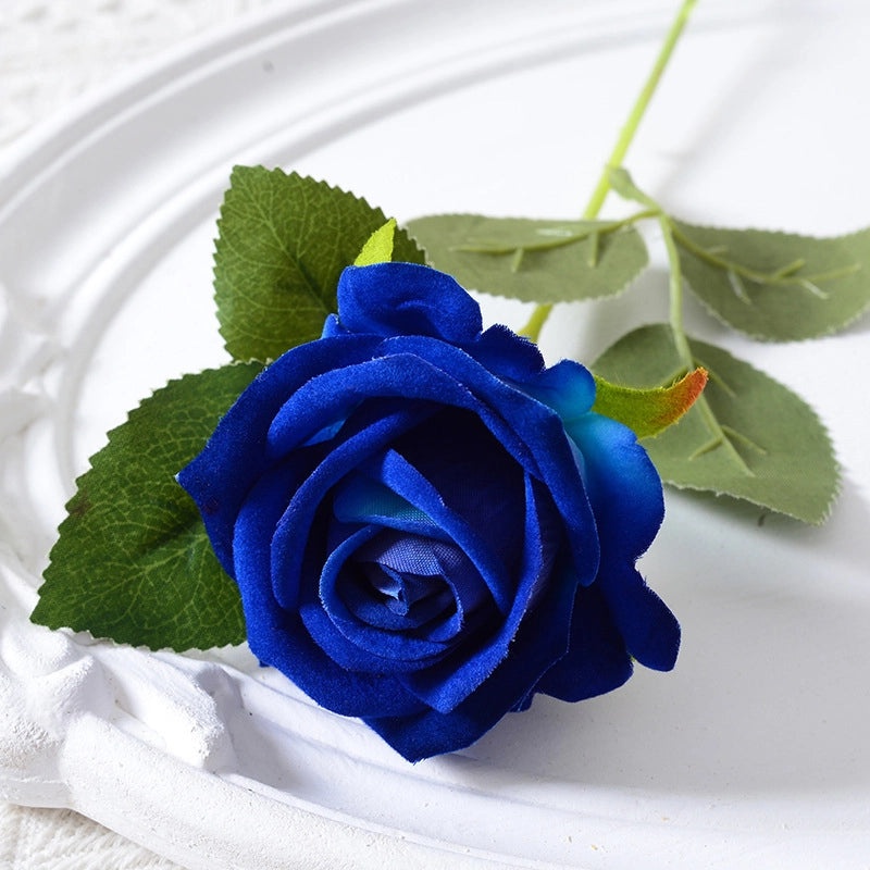 Artificial Rose Single Stem Flannel Flower for Home Wedding Valentine's Day Decoration|Home Decor & Wedding Accessories