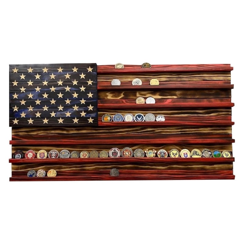 Minimalist Wooden National Flag Jewelry Holder Wall Art|Home Decor & Wall Art