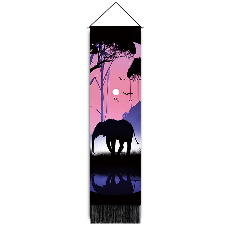 Nordic Modern Animal Print Cotton Linen Polyester Tapestry Wall Hanging Art|Home Decor Wall Art