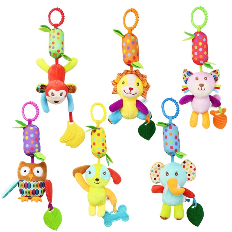 SKKBABY Baby Stroller Hanging Toy with Bell and Animal Wind Chime for 0-1 Year Olds|Baby Toys & Accessories
