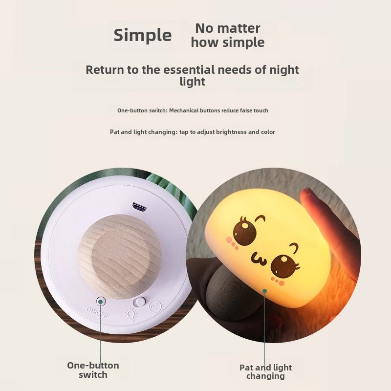 Seven-Color Silicone Mushroom Night Light Lamp with Charging, Timer, Small Table Lamp for Sleep and Feeding|Home Decor