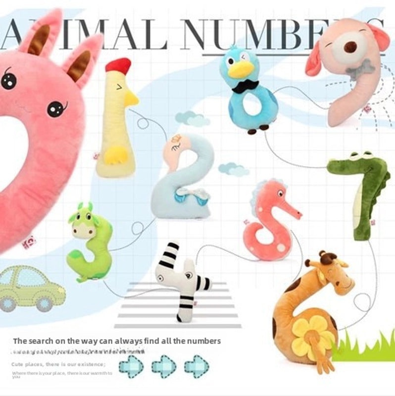 Cute Digital Cartoon Plush Toy for Kids 0-9 New Year Gift|Children's Toys & Games