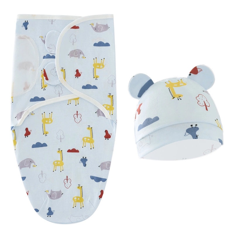 Newborn Baby Spring Sleeping Bag and Hat Set Soft Silkworm Fabric for Delivery Room 8304|Baby Clothing & Accessories