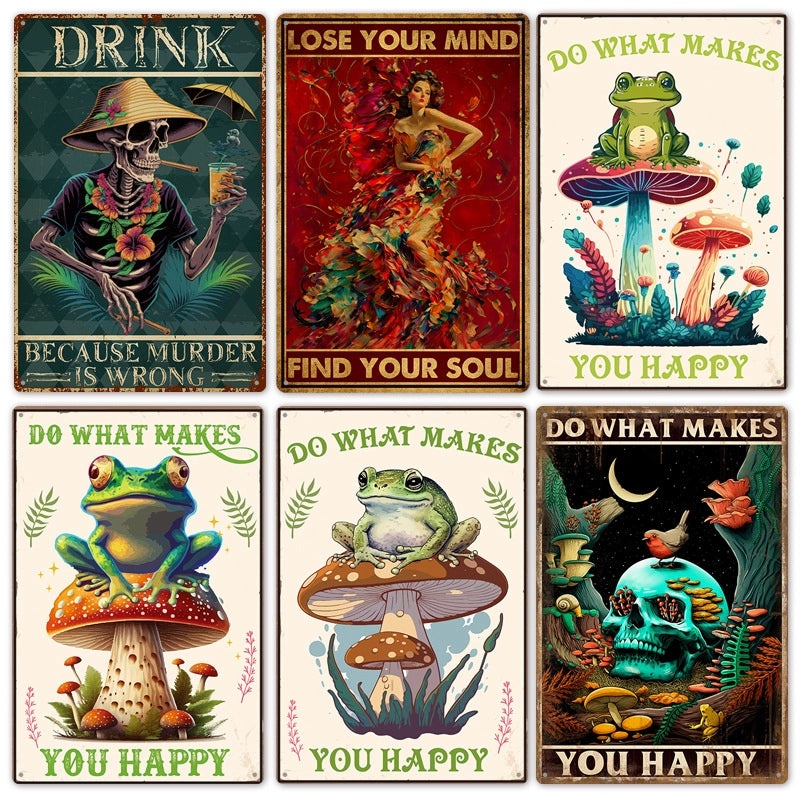 Vintage Iron Wall Art with Human, Animal & Letter Designs | Home Decor Wall Hangings