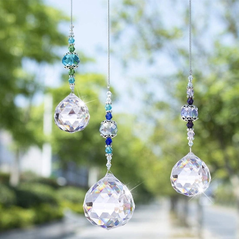Geometric Crystal Suncatcher Wind Chime | Home Decor