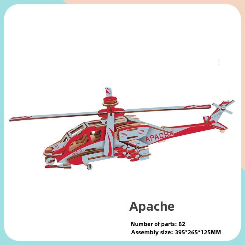 Handmade Wooden 3D Aircraft Model Puzzle for Kids | Toys & Games