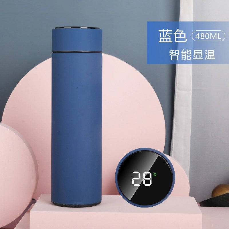 智能温度测量保温杯 LED触控显示水杯 哑光创意商务礼品 定制LOGO|智能温控水杯