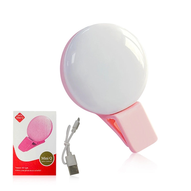 Portable Mini LED Clip-On Phone Selfie Light for Beauty Photography|手机配件