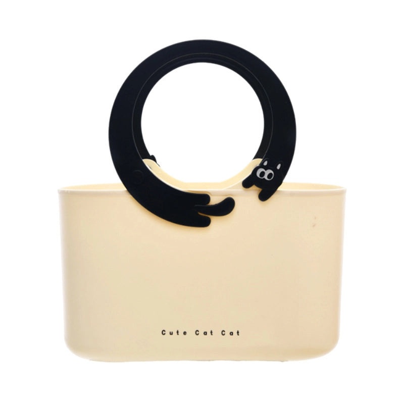 Stylish Solid Color Plastic Storage Basket for Everyday Use|Home Organization Storage Containers