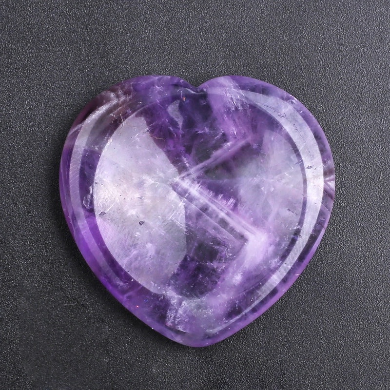 Retro Minimalist Heart Shaped Jade Stone Gem N2683-Y09 | Jewelry & Accessories