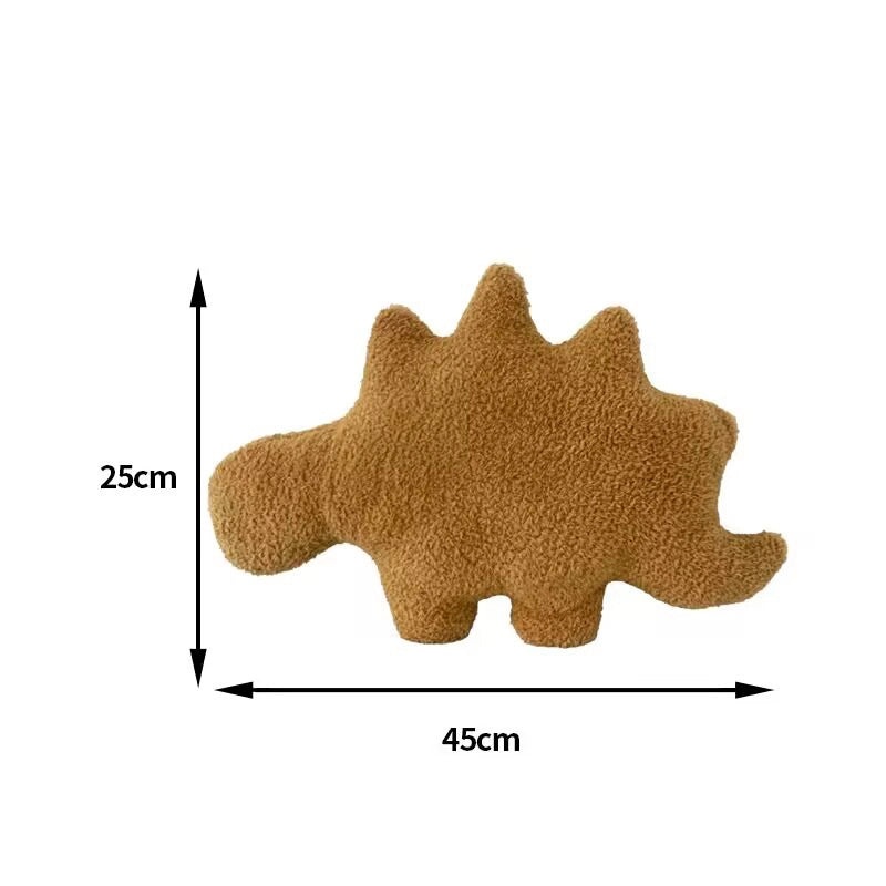 Dinosaur Nugget Plush Pillow Soft Stegosaurus Chicken Nugget Stuffed Doll Toy | Plush Toys & Pillows