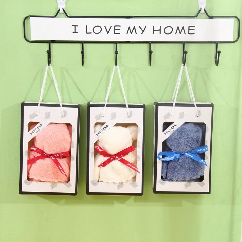 Soft Coral Fleece Bear Towel Absorbent Cute Wedding & Holiday Gift Hand Towel|Home & Kitchen Towels