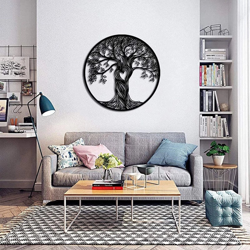 Black Metal Tree of Life Wall Art | Home Decor