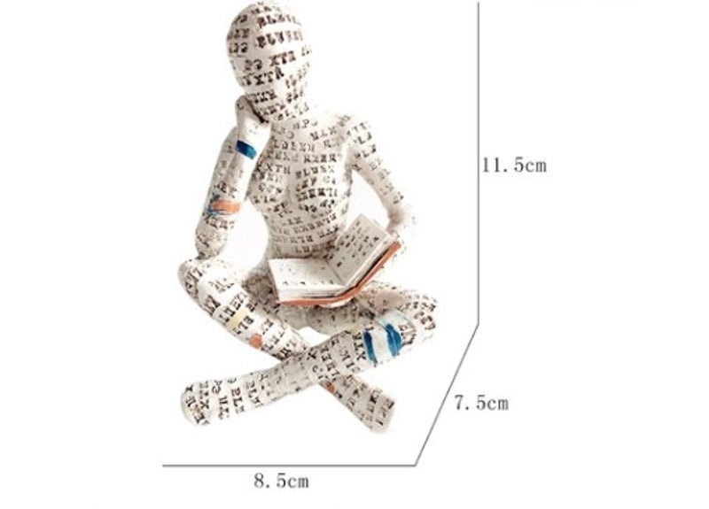 Vintage Minimalist Artistic Portrait Resin Ornament | Home Decor & Collectibles