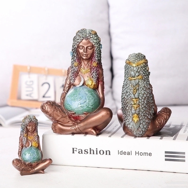 Earth Goddess Resin Figurine | Home Decor & Collectibles