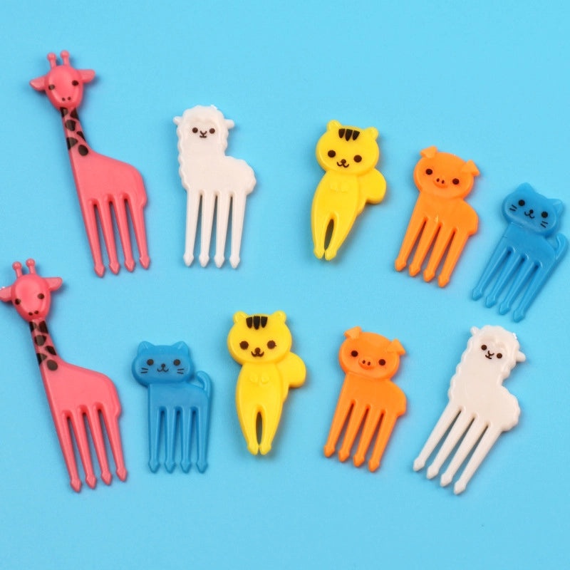 Cartoon Fruit Mini Fork Japanese Style Cute Kids Snack Pick|Kitchen & Dining Accessories