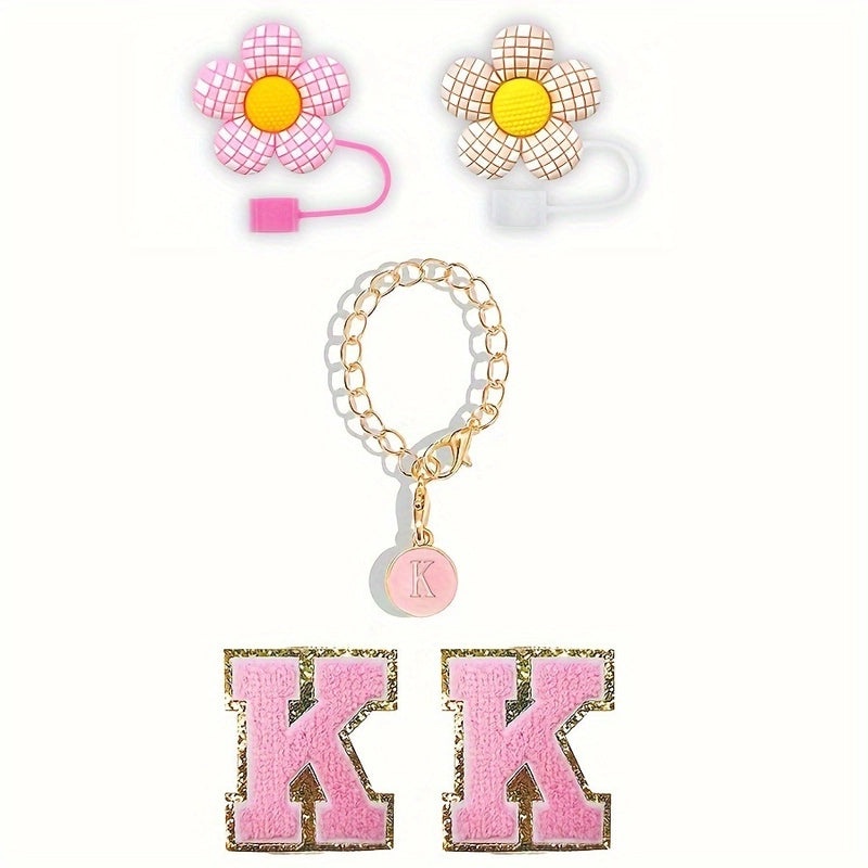 Embroidered Floral Letter Straw Cap for Casual Elegant Style|Fashion Accessories Hats & Caps