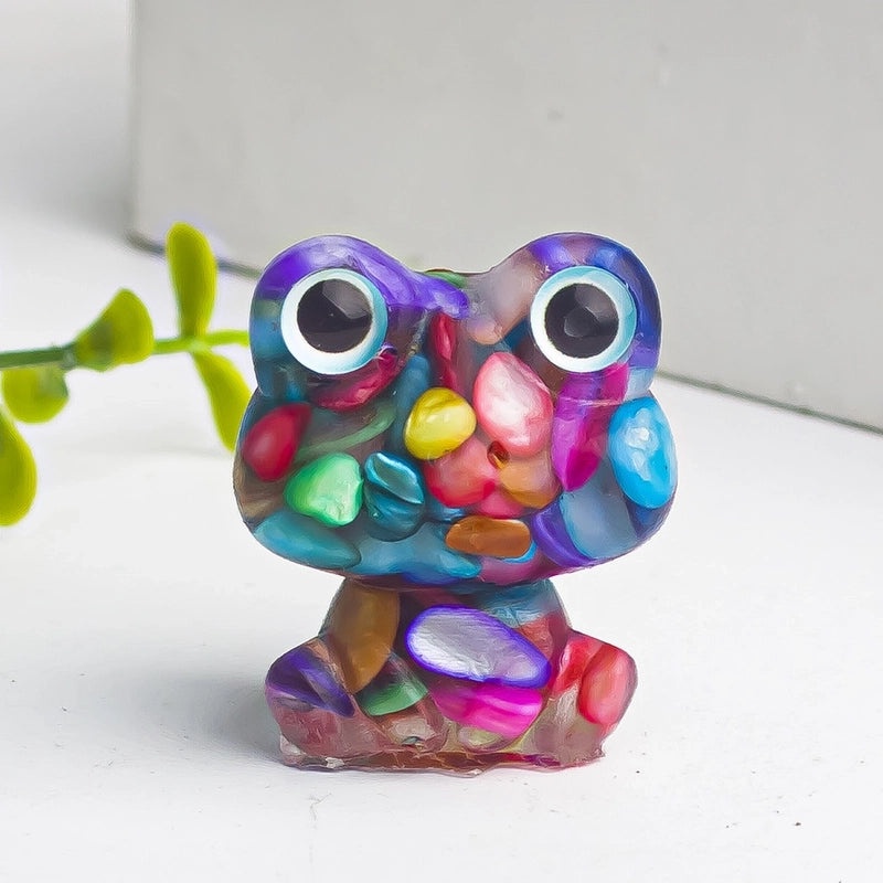 Minimalist Frog Natural Stone Crystal Ornament|Home Decor & Accessories