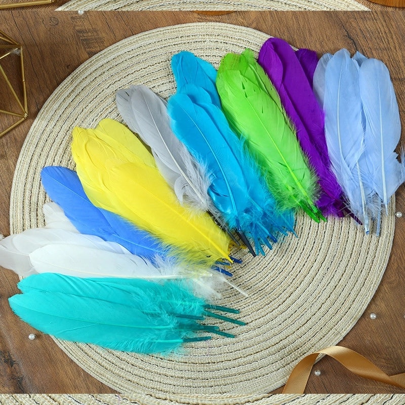 Elegant Solid Color Goose Feather Decoration|Home Decor Accessories
