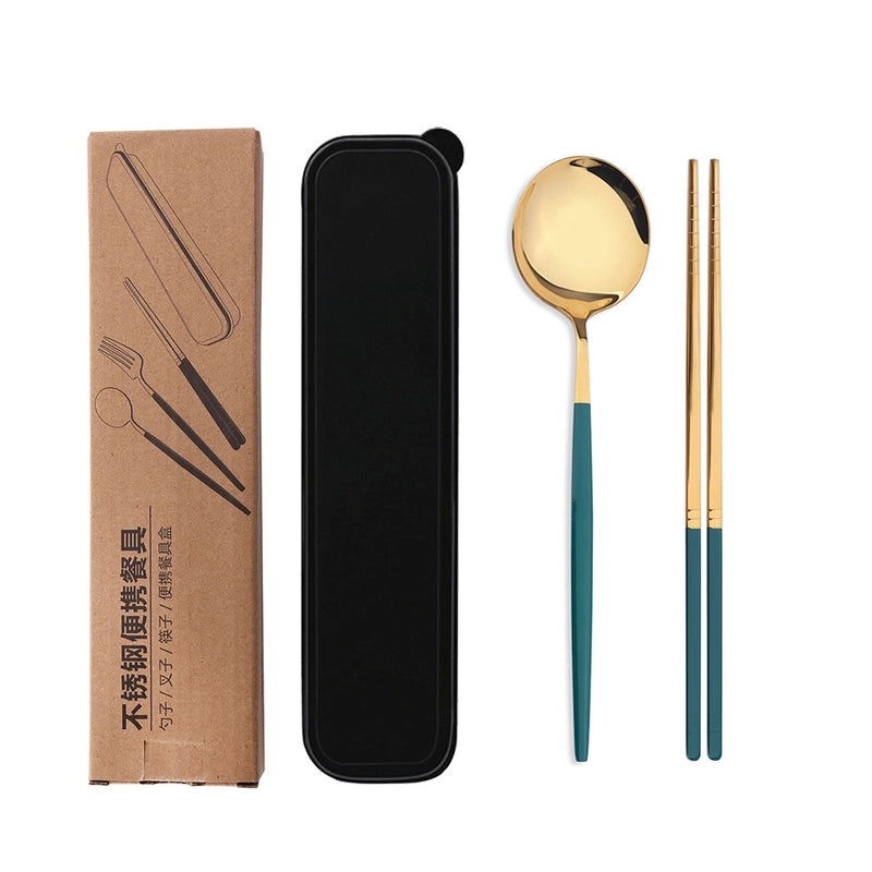 Stylish Solid Color Stainless Steel Tableware Set for Everyday Use | Kitchen & Dining