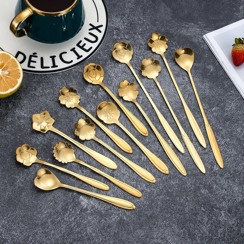 Elegant Floral Stainless Steel Spoon for Everyday Use | Kitchen Utensils
