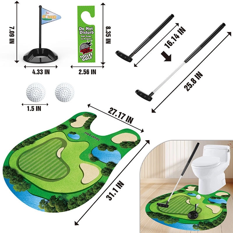 Mini Toilet Golf Set for Indoor Fun|Novelty Toys