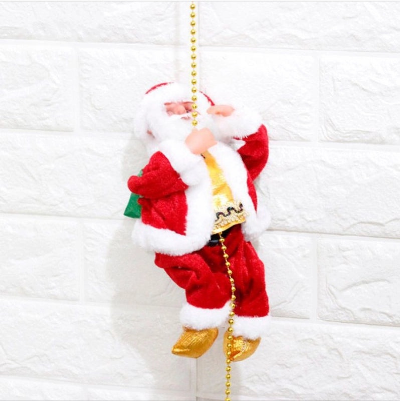 Electric Santa Claus Climbing Ladder Toy with Music | Christmas Decorations & Gifts