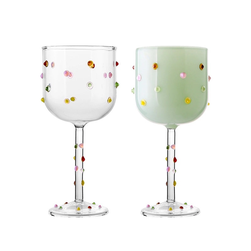 Colorful Casual Glass Wine Tumbler Single Piece|Drinkware & Bar Accessories