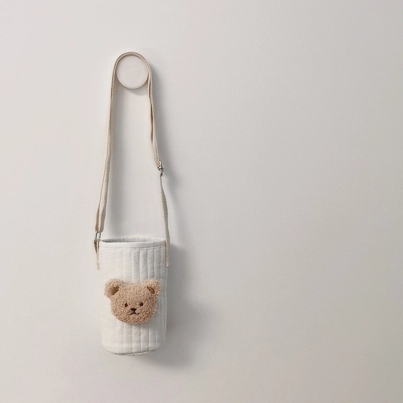 Adorable Bear Pattern Fabric Cup Sleeve 1pc | Drinkware Accessories