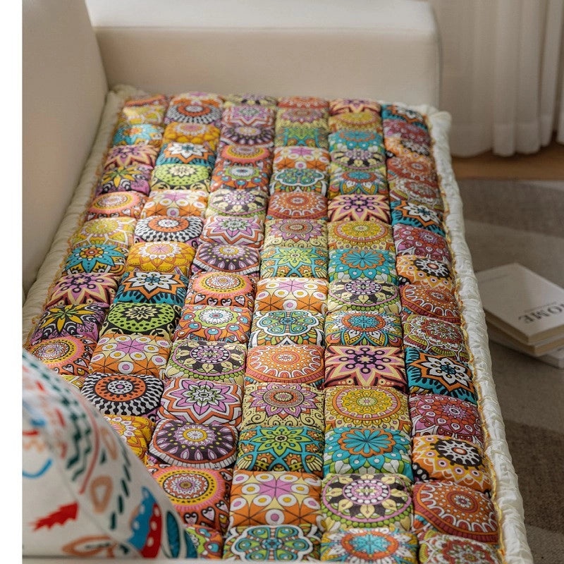 Cotton Sofa Cushion with Casual Printed Design for Couch Decor | Home Decor & Sofa Accessories