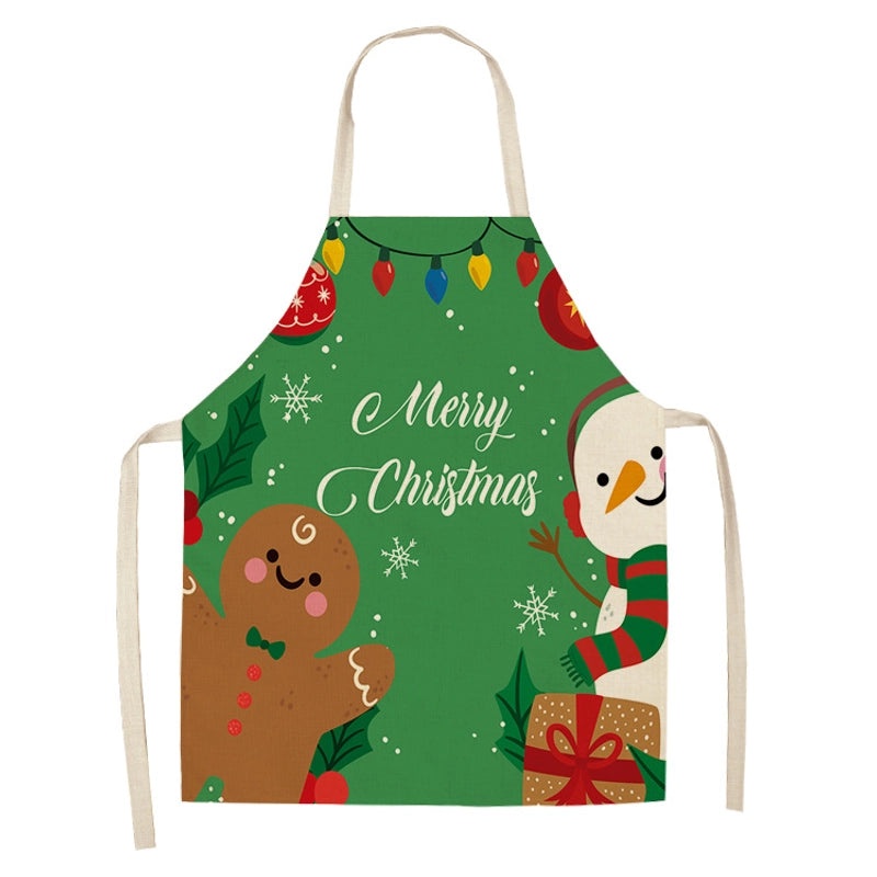 Holiday Themed Synthetic Fiber Apron with Text Design 1 Piece|Kitchen & Dining Accessories