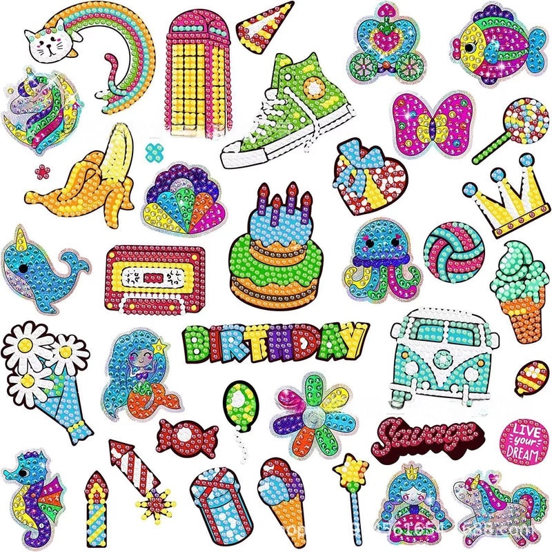 Mermaid DIY Diamond Painting Stickers for Kids | Kids Craft Supplies