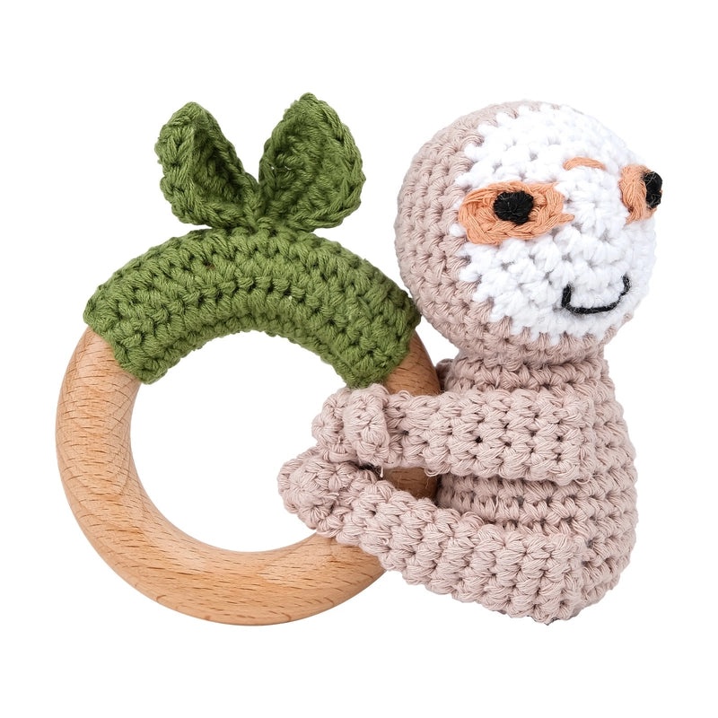 Baby Crochet Animal Rattle Soft Knitted Cartoon Doll Teething Toy for Infant Comfort|Baby Toys & Teethers
