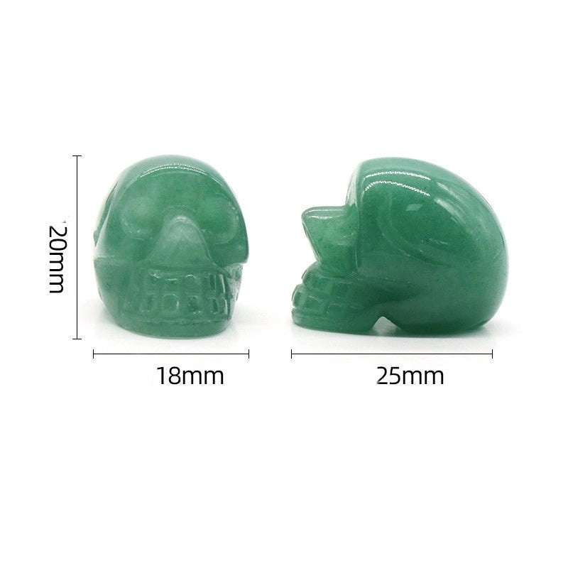 Halloween Vintage Skull Natural Crystal Agate Ornament | Home Decor & Seasonal Accessories