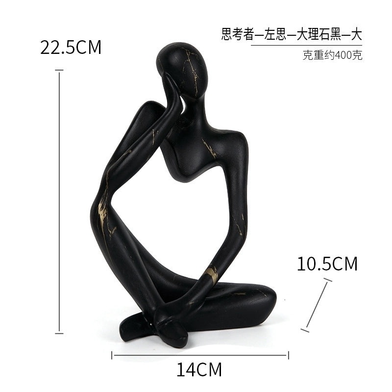 Thinker Sculpture Desk Ornament for Home, Living Room, and Office Decor | Home Decor & Office Accessories