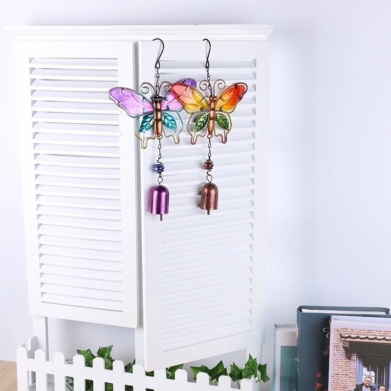 Whimsical Butterfly Metal Wind Chime Wall Decor|Outdoor Garden Hanging Ornaments
