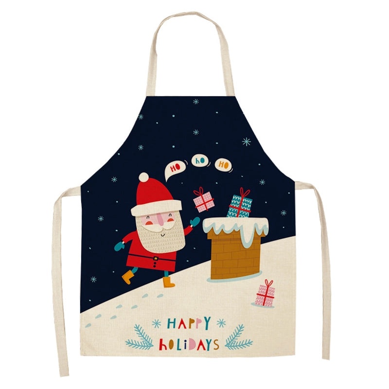 Holiday Themed Synthetic Fiber Apron with Text Design 1 Piece|Kitchen & Dining Accessories