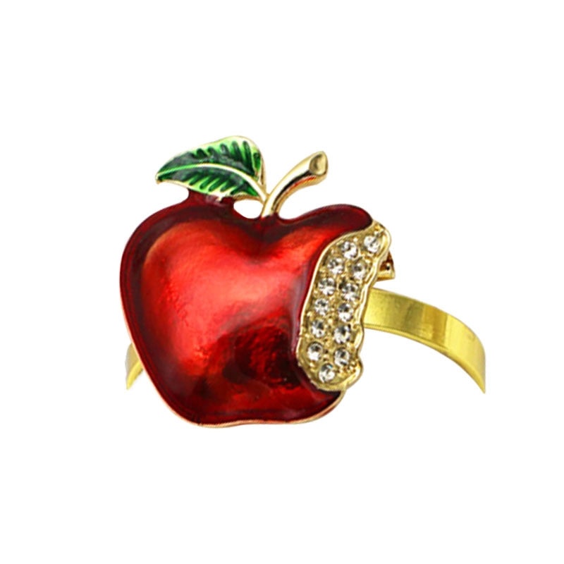 Christmas Cartoon Santa Claus Alloy Napkin Ring Casual Elegant Holiday Table Decor | Holiday Tableware