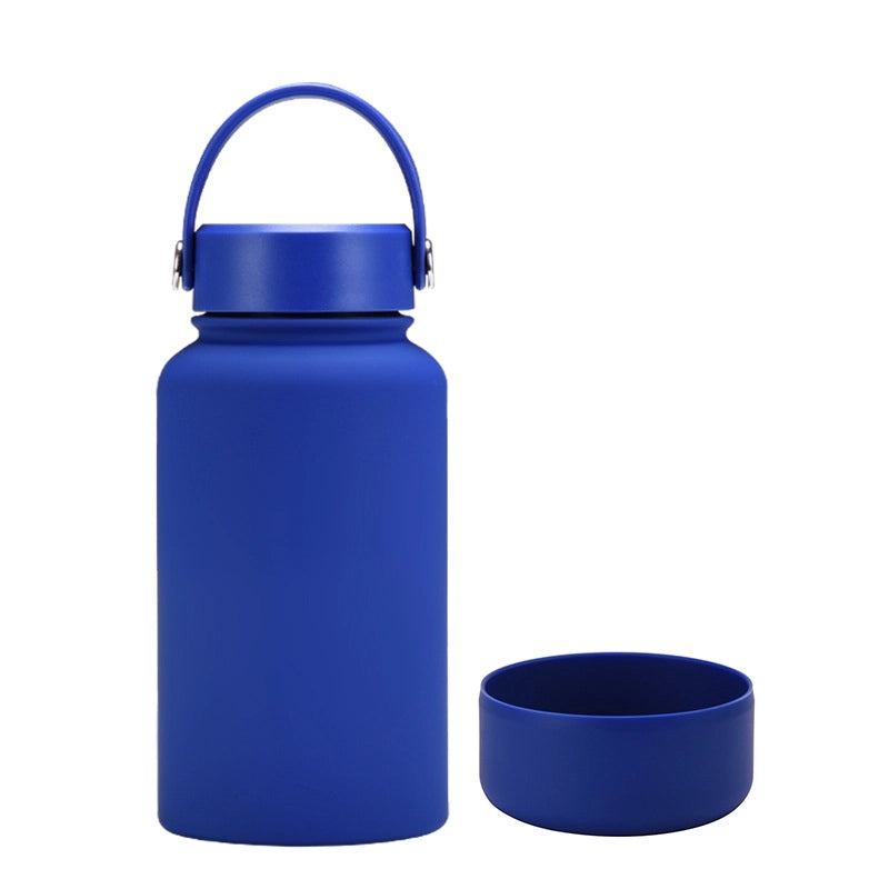 Stylish Solid Color Stainless Steel Water Bottle with Silicone Sleeve 1 Piece|Drinkware & Bottles