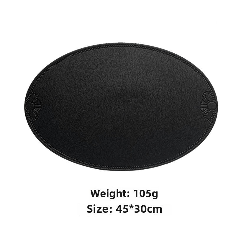 Nordic Imitation Leather Placemat | Waterproof Heat-Resistant Table Mat for Hotel and Home Dining | Dining Table Accessories|餐具配件