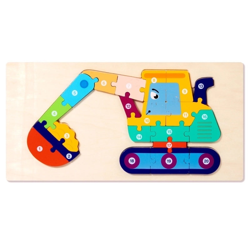 Wooden Car Puzzle Toy for Babies 0-2 Years|Baby Toys & Games