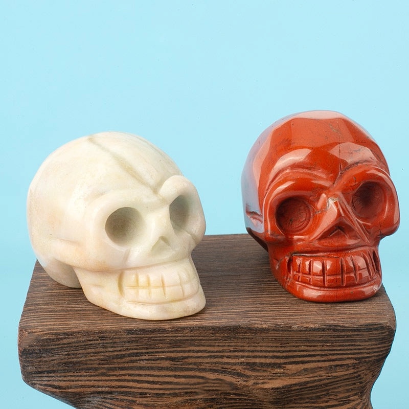 Minimalist Halloween Skull Gem Crystal Ornaments | Halloween Decorations