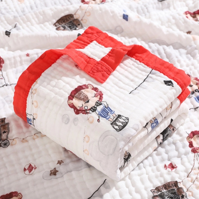 Newborn Baby Cotton Gauze Hooded Bath Towel Blanket Soft Absorbent Baby Bath Wrap|Baby Bath Towels & Accessories