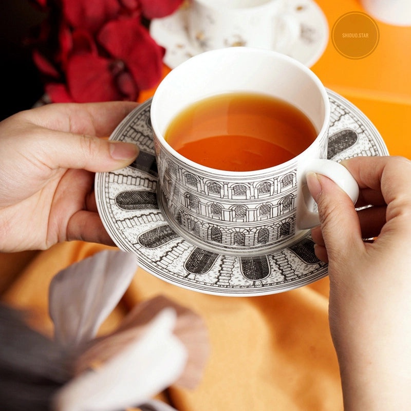 Vintage White Porcelain Water Bottle with Handmade Human Portrait | Drinkware & Bottles